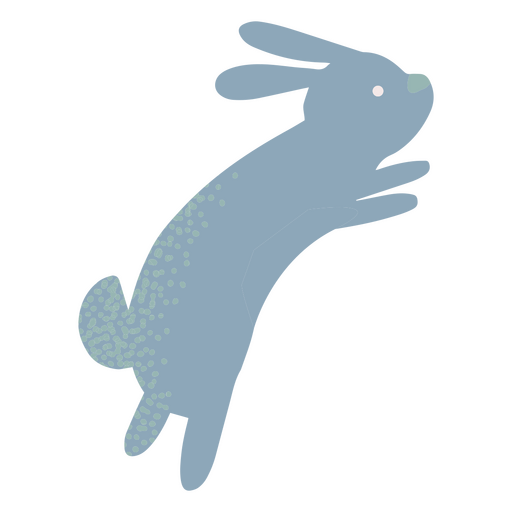 Lindo conejito de pascua azul Diseño PNG