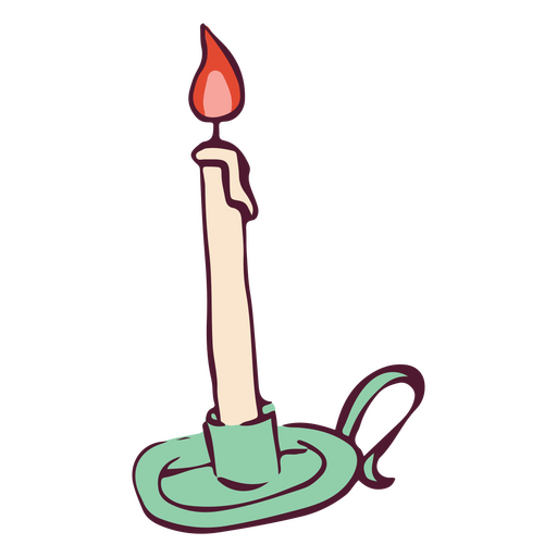 Icono de vela delicada Diseño PNG