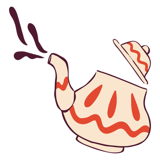 Two-colored teapot pattern desing PNG Design