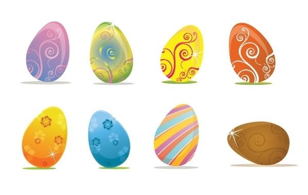 Beautiful Easter Eggs Set