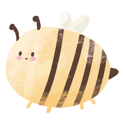 Animal de aquarela fofo de abelha de páscoa