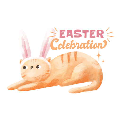 Insignia de cita de gato de celebración de Pascua Diseño PNG