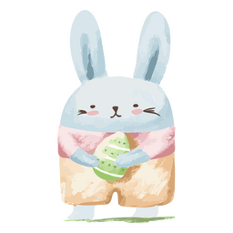 Easter bunny cute watercolor animal Transparent PNG