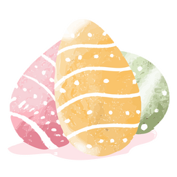 Lindo icono de acuarela de huevos de Pascua
