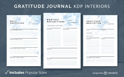 Gratitude journal Design Template KDP 