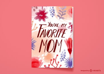 Favorite mom greeting card