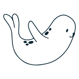 Selo personagem de curso simples de ioga animal marinho Transparent PNG