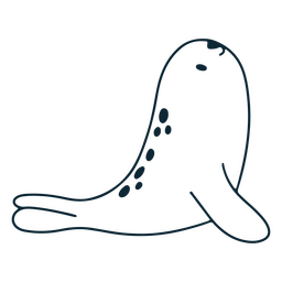Carácter de trazo simple de meditación de sello Diseño PNG