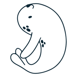 Selo personagem de traçado simples animal ioga Transparent PNG