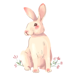 Easter cute flower bunny animal Transparent PNG