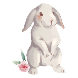 Easter cute standing bunny Transparent PNG