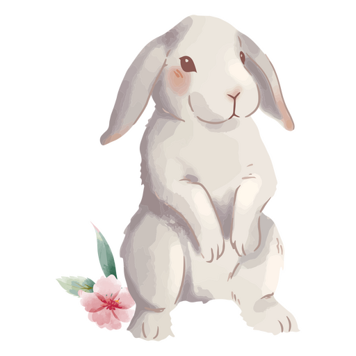 Easter cute standing bunny PNG Design
