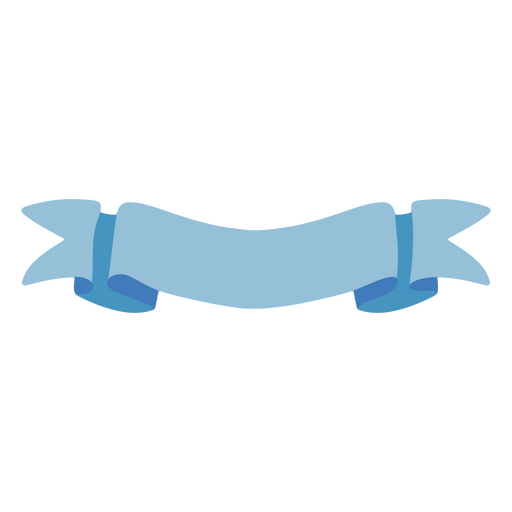 Ribbon flat sky blue PNG Design