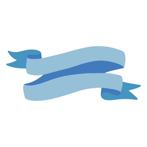 Design plano de fita azul céu Desenho PNG