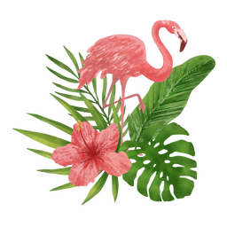 Natureza tropical do flamingo Desenho PNG