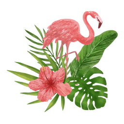 Tropische Flamingonatur PNG-Design