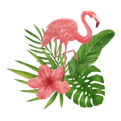 Natureza tropical do flamingo Desenho PNG