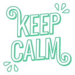 Mantenha o curso de sentimento calmo Desenho PNG