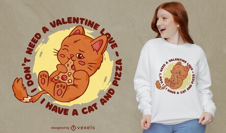 Anti Valentine's cat t-shirt design