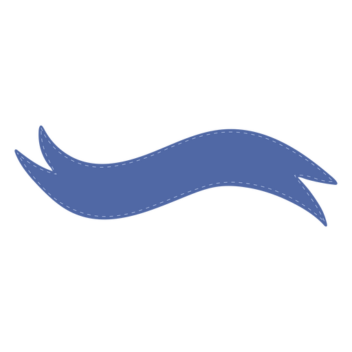Simple blue ribbon color stroke PNG Design