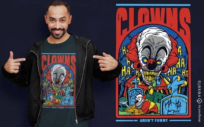 Horror clown t-shirt design