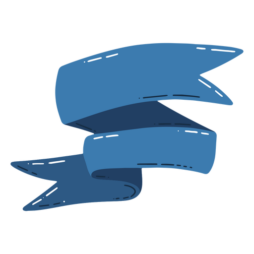 Blaues Gekritzelband PNG-Design