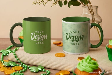 St. Patrick mug mockup design