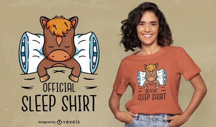Diseño oficial de camiseta de caballo para dormir.