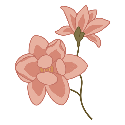 Schöne vordere mystische Blume PNG-Design