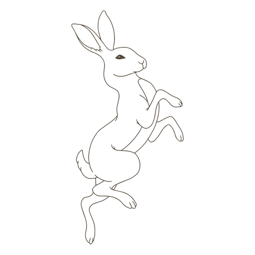 Mystisches Kaninchen springt einfaches Tier PNG-Design