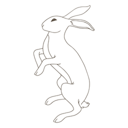 Mystisches Seitenkaninchen einfaches Tier PNG-Design