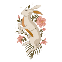 Animal de coelho branco místico Desenho PNG