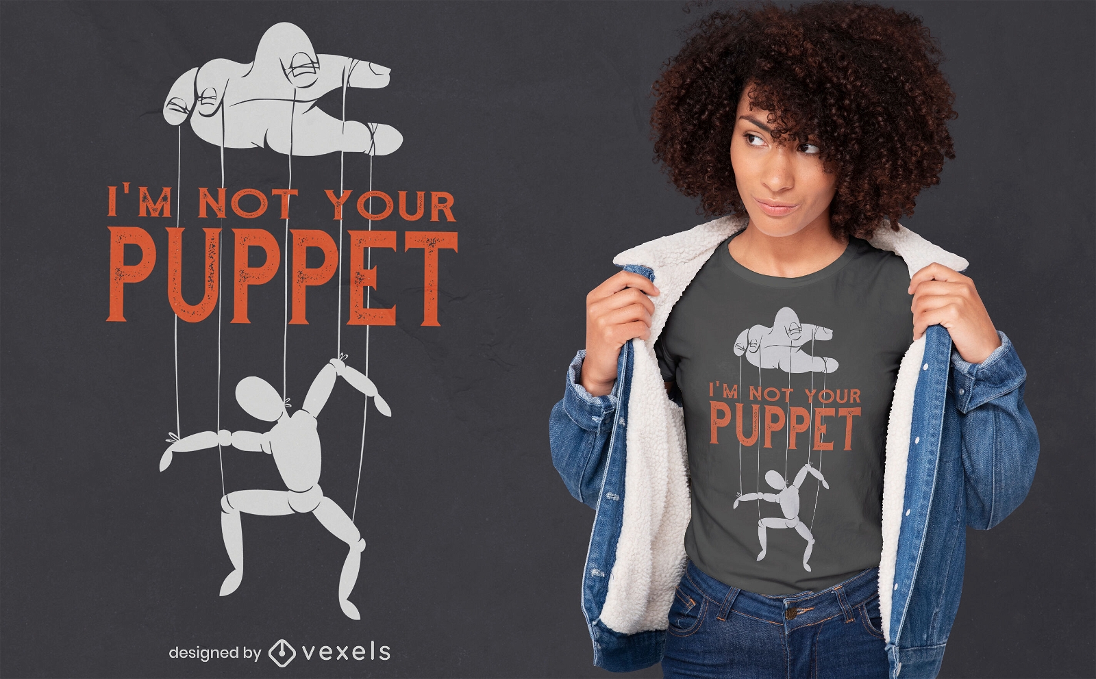 Not your puppet t-shirt design