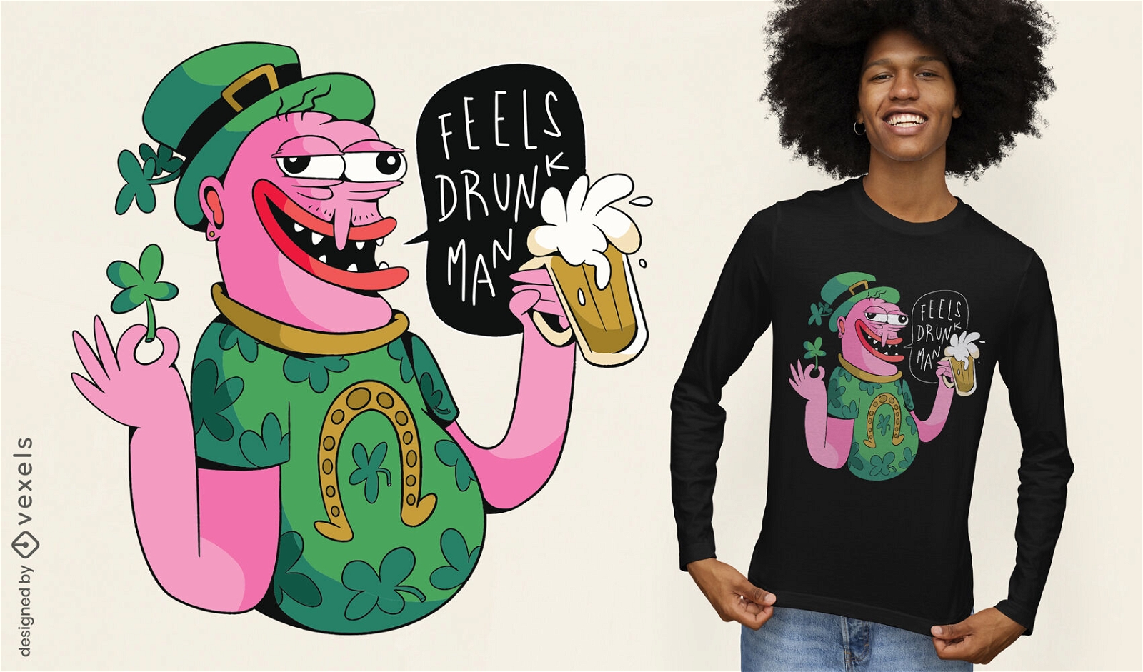 Diseño de camiseta de Drunk St. Patricks