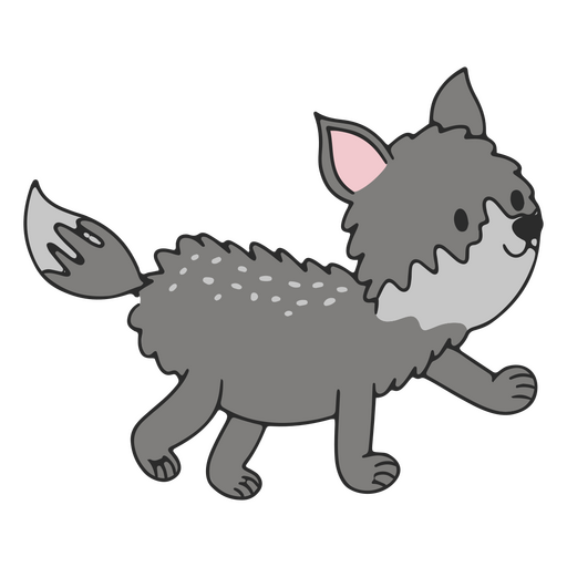 Lobo ambulante bebê fofo animal Desenho PNG