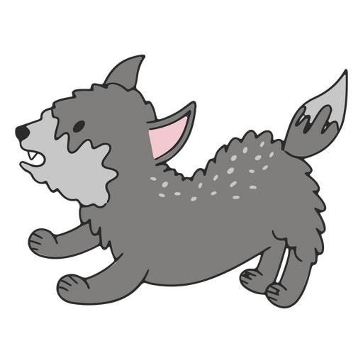 Animal bebê lobo uivando Desenho PNG