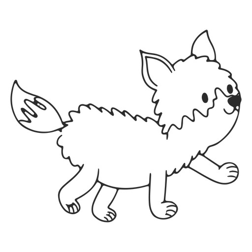 Animal bebê lobo simples Desenho PNG