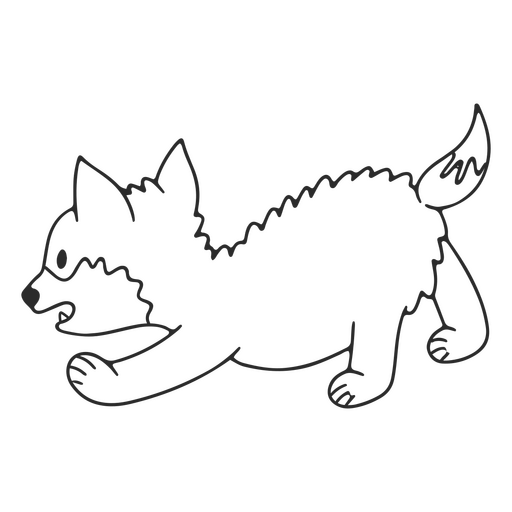 Animal beb? lobo andante simple Diseño PNG