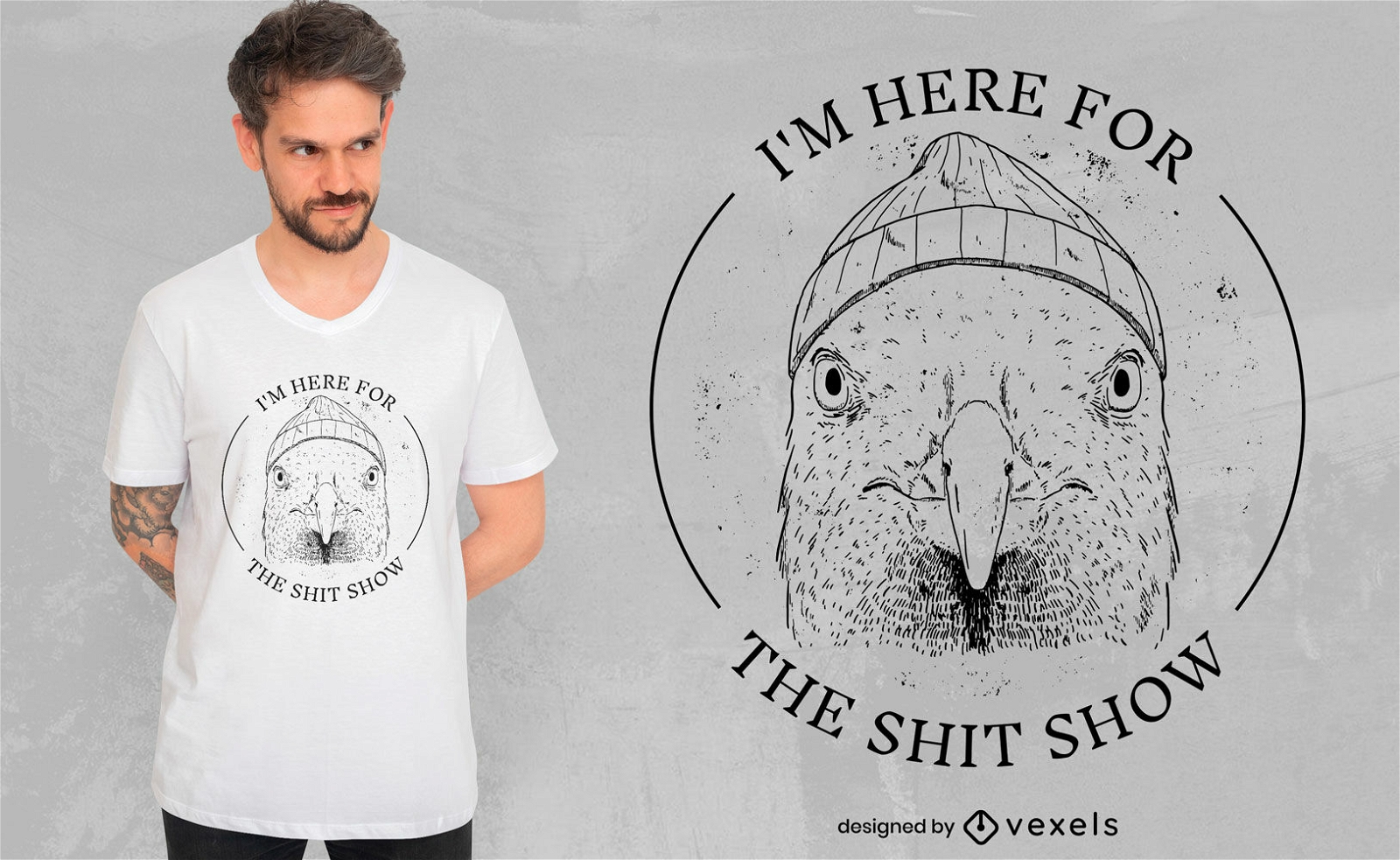 Funny seagull t-shirt design
