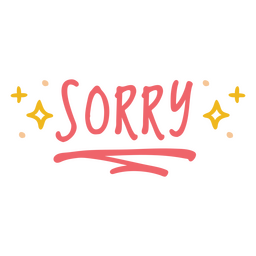 Sorry word sentiment stroke PNG Design Transparent PNG