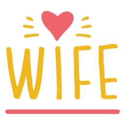 Wife word stroke PNG Design Transparent PNG