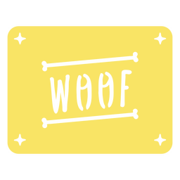 Wuff-Wort ausgeschnitten PNG-Design