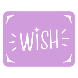 Palabra de deseo cortada Diseño PNG