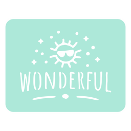 Wonderful word cut out PNG Design
