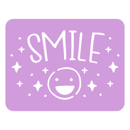 Smile word cut out PNG Design