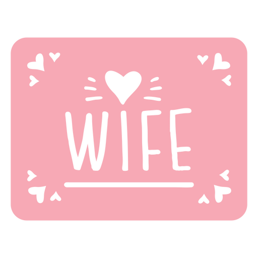 Wife word cut out PNG Design