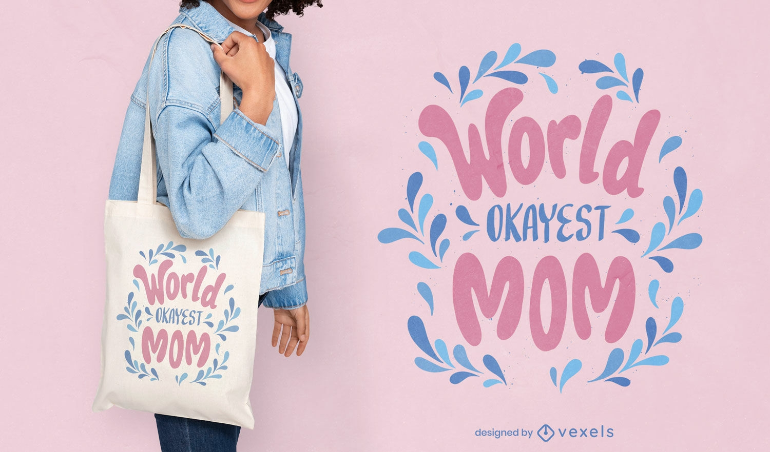 Design der Mama-Einkaufstasche mit Blumenmuster
