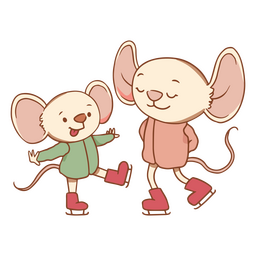 Mouse family mother animal characters PNG Design Transparent PNG