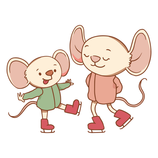 Mouse family mother animal characters PNG Design