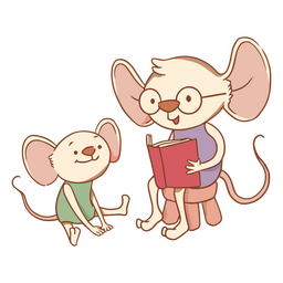 Personajes animales del padre de la familia del ratón. Diseño PNG